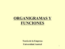 Organigramas y funciones