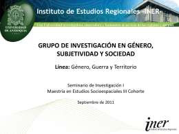Instituto de Estudios Regionales –INER-