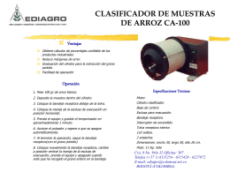 CLASIFICADOR DE MUESTRAS DE ARROZ GRANEL CA-100