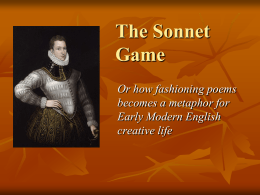 The Sonnet Game