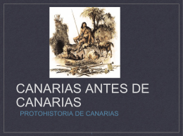 CANARIAS ANTES DE CANARIAS