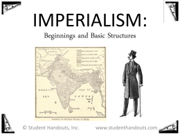 Imperialism: Beginnings and Basic Structures