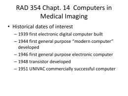 RAD 354 Chapt. 24 Into to Computer Science