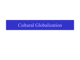 Cultural Globalization - University of Colorado Boulder