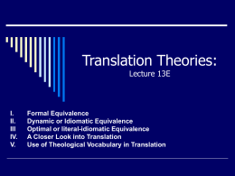 Translation Philosophies: