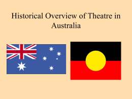 Historical Overview of Theatre in Australia