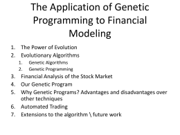 The Application of Genetic Programming to Financial …