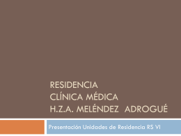 RESIDENCIA DE CLINICA MEDICA - Region Sanitaria VI
