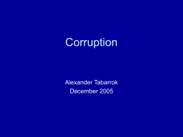 Corruption - George Mason University