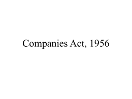 Companies Act, 1956 - Force 9! | Positive Thinkers