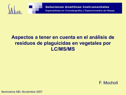 Organophosphorous Pesticides Analysis in Vegetables by …