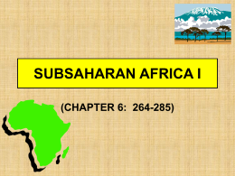 SUBSAHARAN AFRICA I