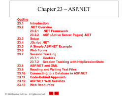Chapter 23 – ASP.NET
