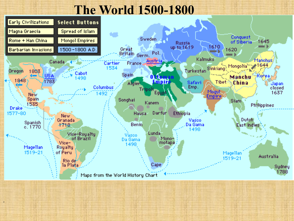 Мир в 1800. Mogul Empire на карте. World History. Map in 1800.