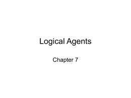 Logical Agents - University of California, Berkeley