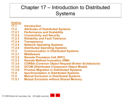 Chapter 17: Introduction to Distributed Systems