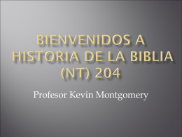 Bienvenidos a Historia de la Biblia (NT) 204