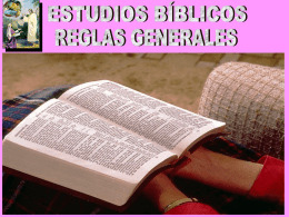 Estudios Biblicos Reglas Generales