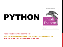 Python - Department of Computer Science