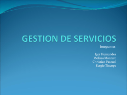GESTION DE SERVICIOS