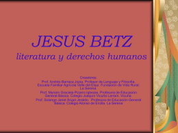 JESUS BETZ literatura y derechos humanos