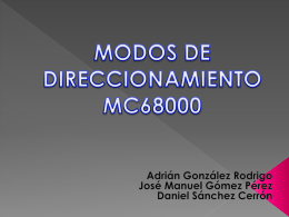 MODOS DE DIRECCIONAMIENTO MC68000