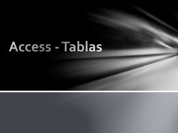 Access - Tablas