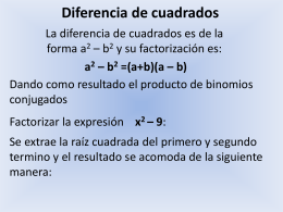 Diferencia de cuadrados