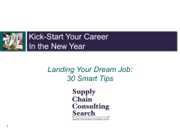 Kick-Start Your Career In the New Year