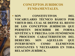 CONCEPTOS JURIDICOS FUNDAMENTALES.