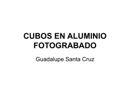 CUBOS DE ALUMINIO FOTOGRABADO