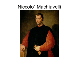 Niccolo` Machiavelli