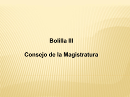 Bolilla III Consejo de la Magistratura