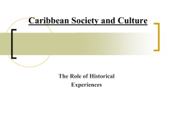 Caribbean Society and Culture