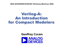 verilog-a compact modeling - MOS