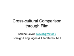 Cross-cultural Comparison through Film