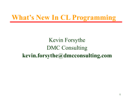 What's New In CL Programming