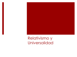 Relativismo y Universalidad