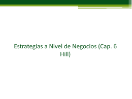 Estrategias a Nivel de Negocios (Cap. 6 Hill)