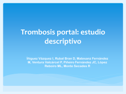 Trombosis portal: estudio descriptivo
