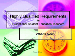 Highly Qualified
