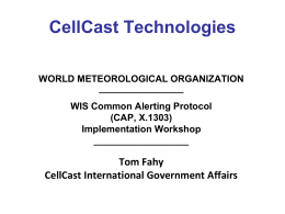 CellCast Technologies - World Meteorological Organization