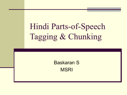 Parts-of-Speech (POS) Tagging