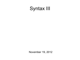 26-Syntax III - Bases Produced