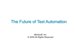 Automated Web Testing Strategies - SCQAA-IE