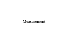 Measurement - Xiamen University