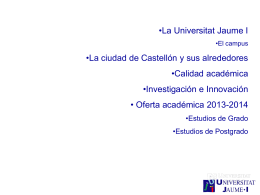 Diapositiva 1 - Universitat Jaume I