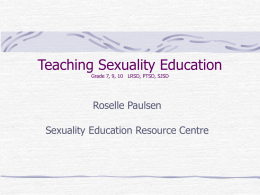Teaching Sexuality Education