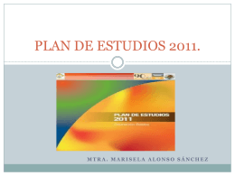 PLAN DE ESTUDIOS 2011.