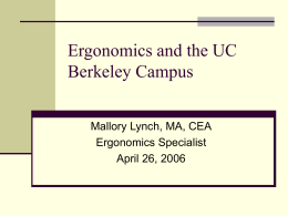 Ergonomics at Cal